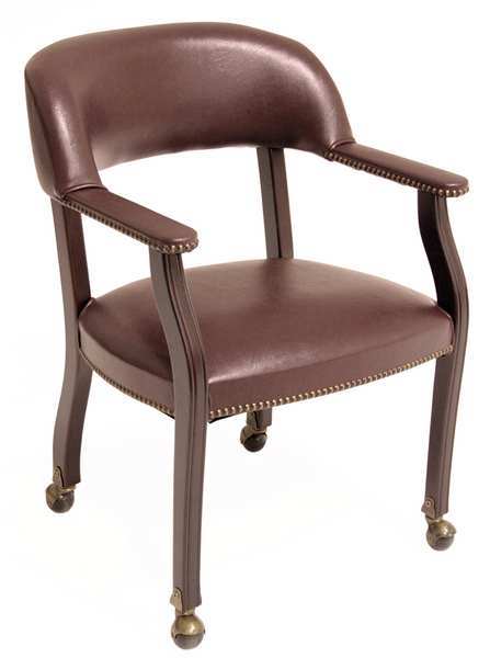 BurgundyTraditional, 24W25L31H, Fixed, Wood, Metal, VinylSeat, Ivy LeagueSeries