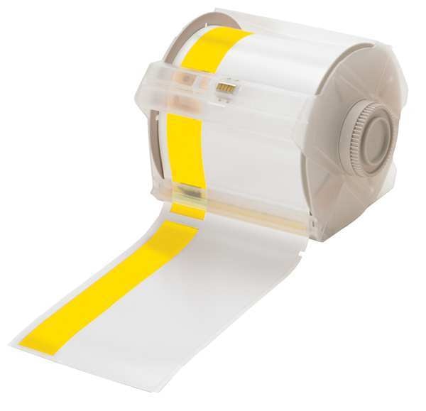 Label Tape Cartridge, White/Yellow, Labels/Roll: Continuous