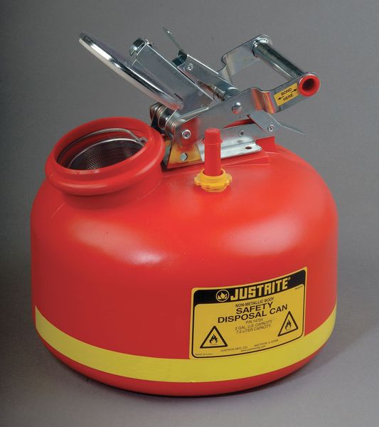 Disposal Can, 2 Gal., Red, Polyethylene