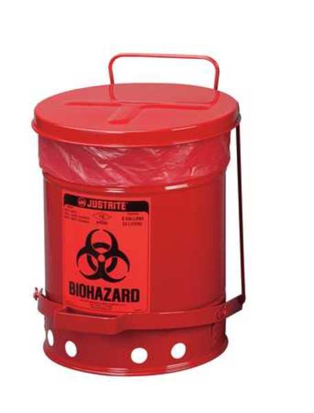 Biohazard Waste Container, 15 In. W