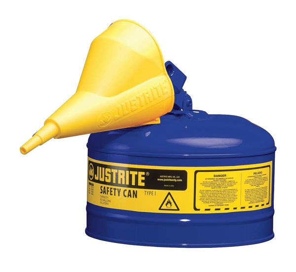 2-1/2 gal. Blue Steel Type I Safety Can for Kerosene