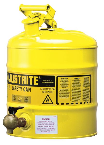 5 gal. Yellow Galvanized Steel Type I Safety Can for Diesel