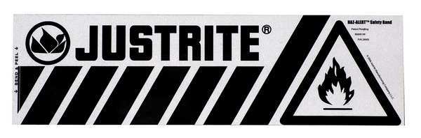 Safety Band Label, 3-1/2 In. H, 12 In. W