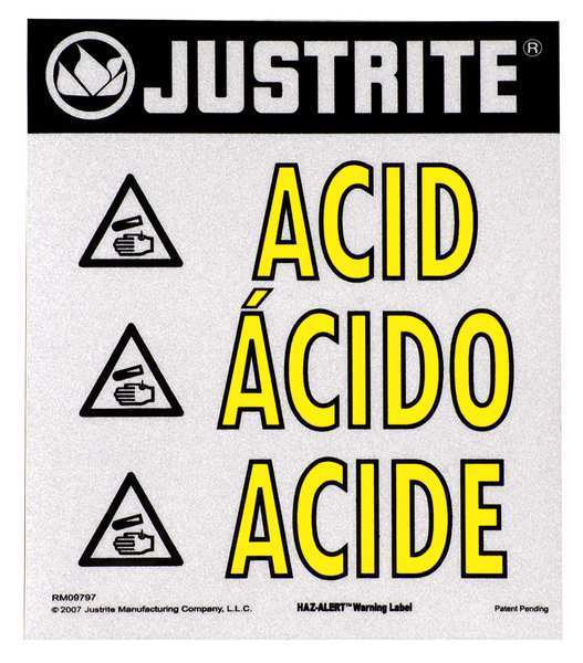 Label, Black, White, 11 In. H, 12 In. W