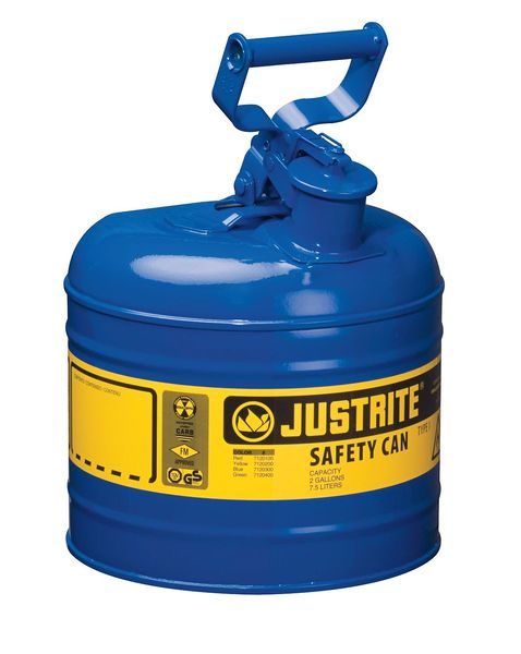 2 gal. Blue Steel Type I Safety Can for Kerosene
