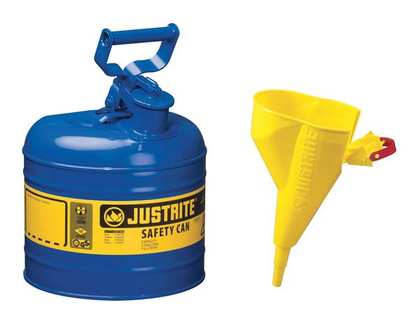 2 gal. Blue Steel Type I Safety Can for Kerosene