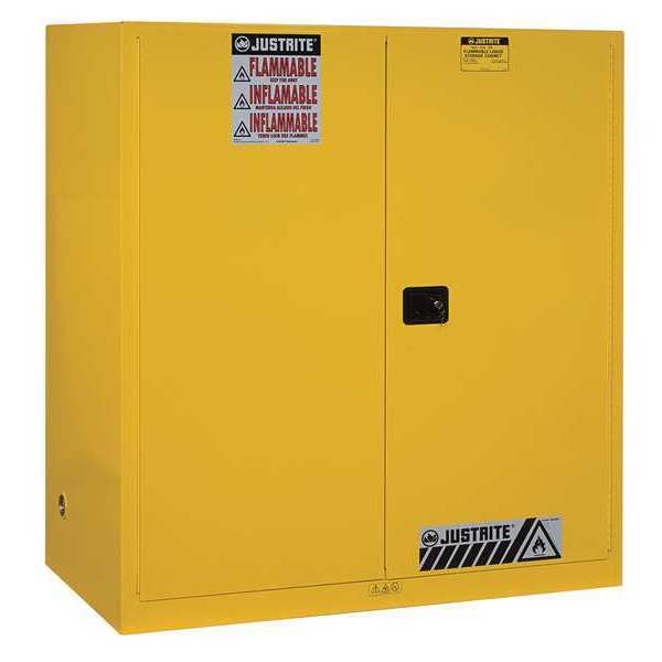 Flammable Safety Cabinet, 110 gal., Yellow
