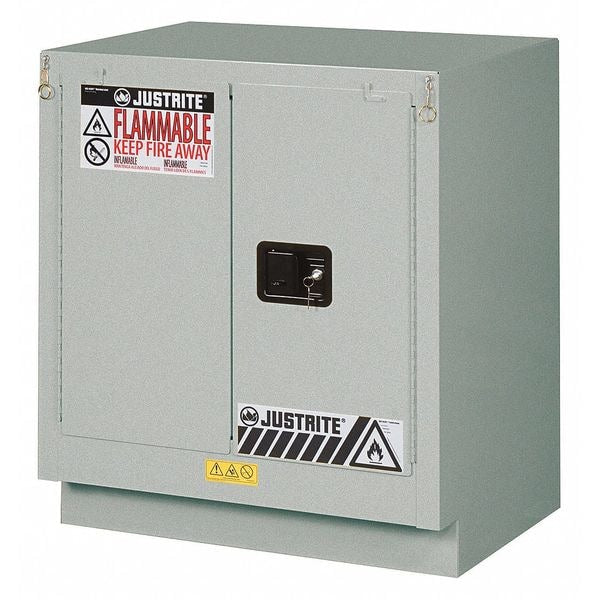 Corrosive Safety Cabinet, Steel, Silver
