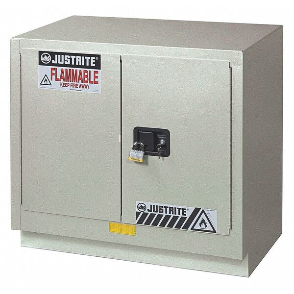 Corrosive Safety Cabinet, Silver, 23 gal.