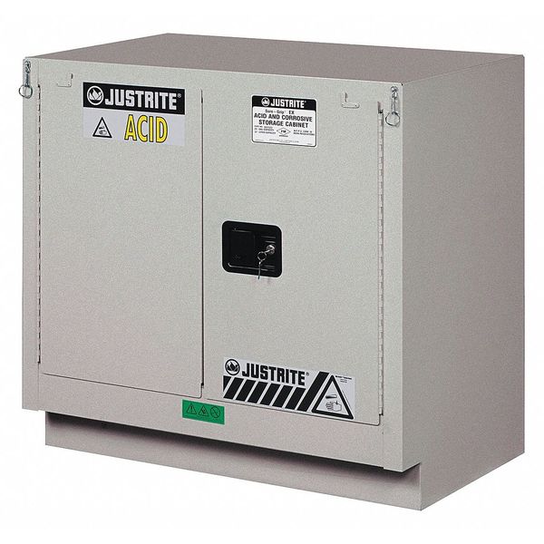 Corrosive Safety Cabinet, 23 gal., Silver