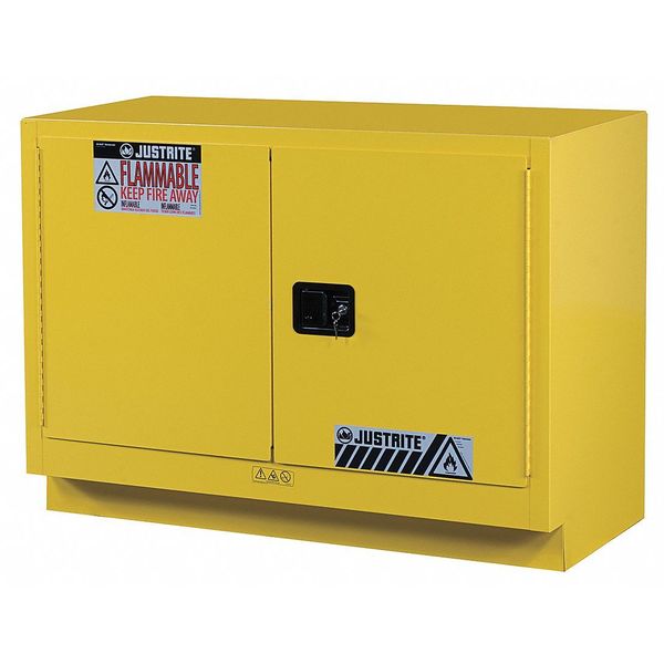 Flammable Safety Cabinet, 31 gal., Yellow
