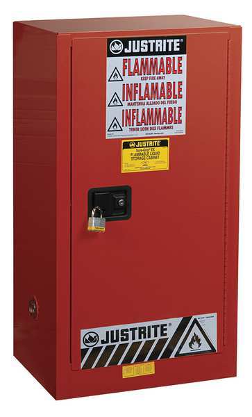 Flammable Cabinet, 20 gal., Red