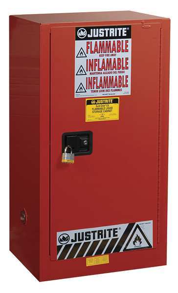 Flammable Cabinet, 20 gal., Red