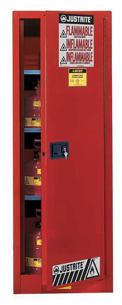 Flammable Cabinet, 22 gal., Red