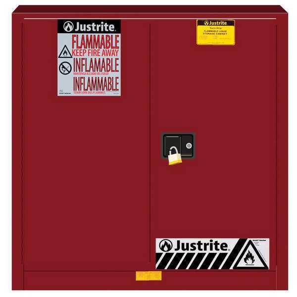 Flammable Cabinet, 30 gal., Red