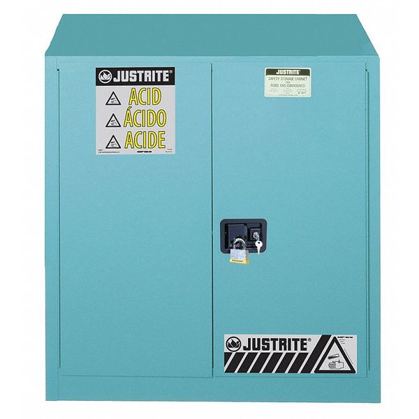 Corrosive Safety Cabinet, Blue, 30 gal.