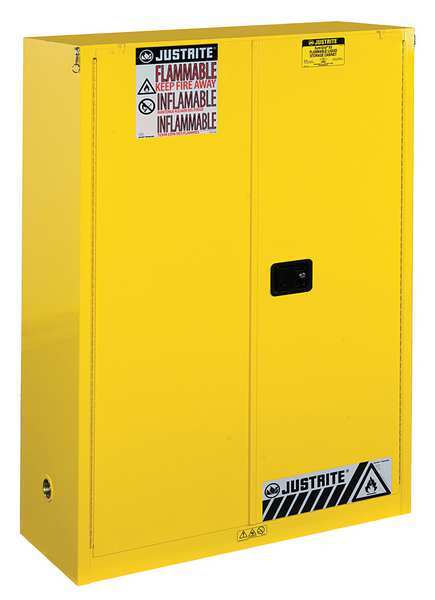 Flammable Cabinet, 60 gal., Yellow