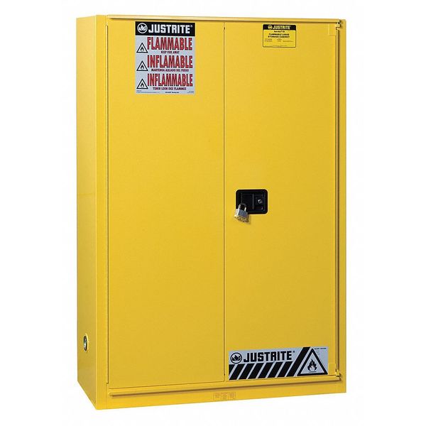 Flammable Cabinet, 60 Gal., Yellow