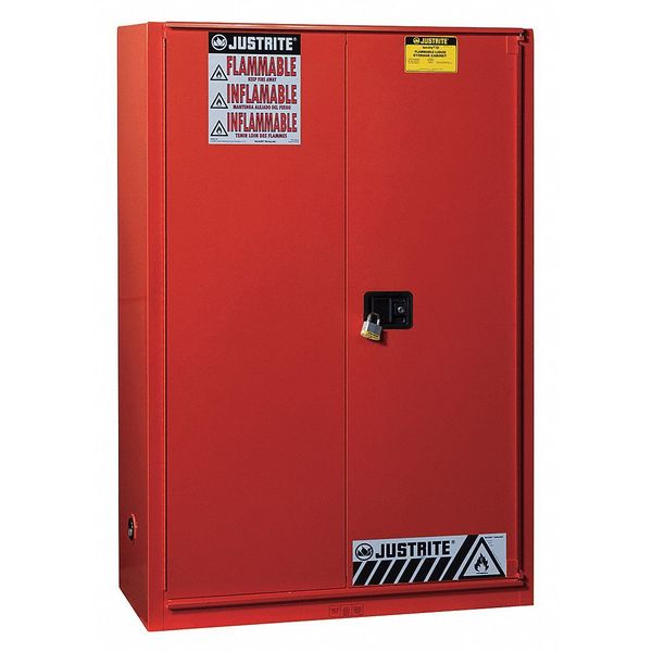 Flammable Cabinet, 60 gal., Red