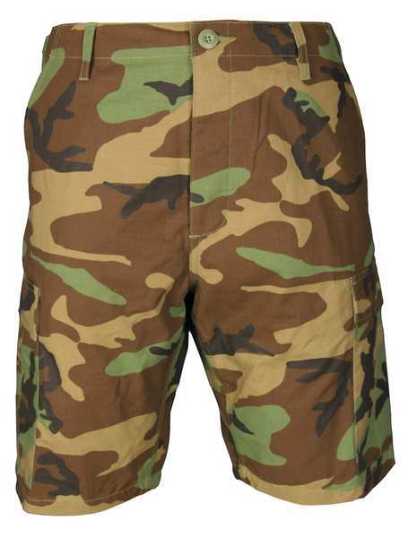 Mens Tactical Shorts, Woodland Camo, L