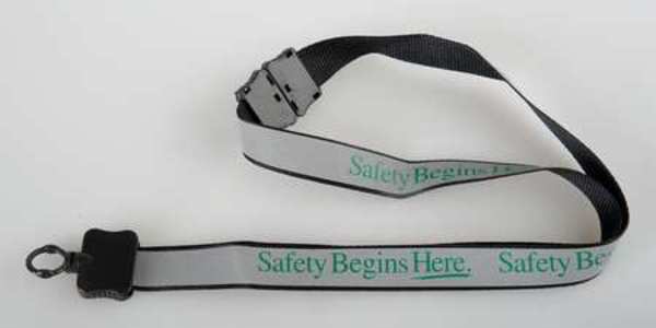 Lanyard, 16 in, Gray, Green