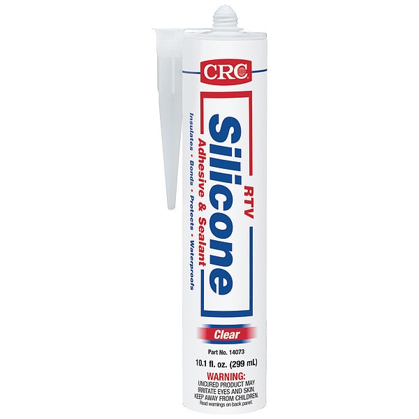 General Purpose RTV Silicone Sealant, 10.1 oz, Clear, Temp Range -70 to 400 Degrees F
