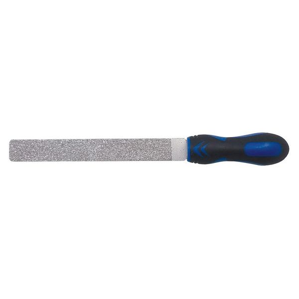 Ceramic Tile File, 12 In, Blk/Blu, SoftGrip
