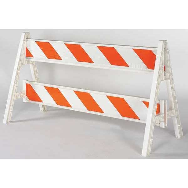 Leg Frame A-Cade Barricade Kit, polypropylene, 40 in H, 96 in L, 40 in W, Orange/White
