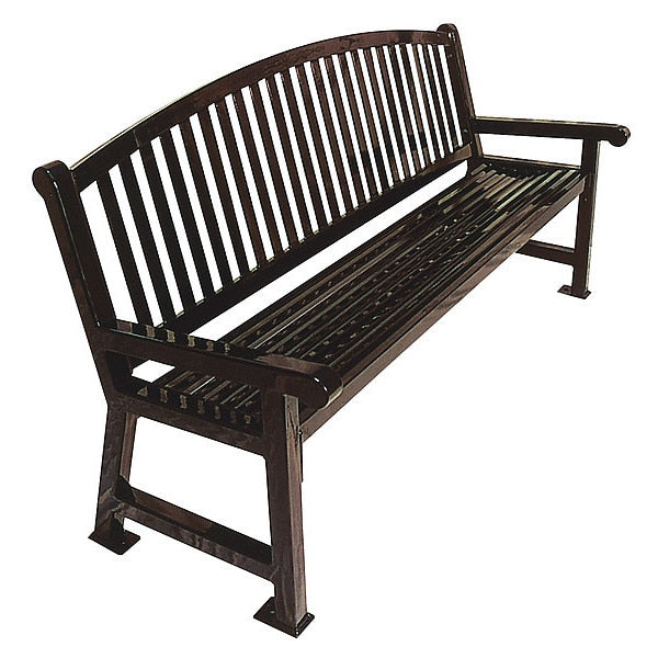 Outdoor Bench, 48 in. L, 39 in. H, Black