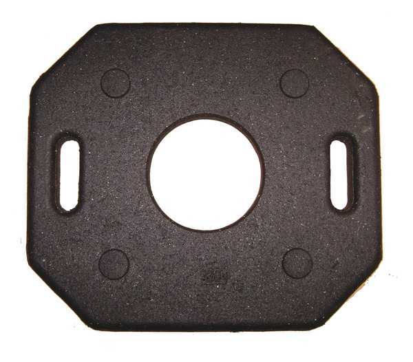 Trim Line Base, Rubber, 2 in H, 30 in L, 14 in W, Black