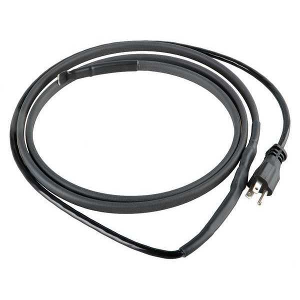 Electric Heating Cable, 120VAC, 50 ft Length, Waterproof, SJTW