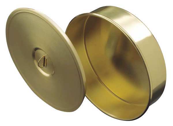 Pan, Brass, 12 In Dia, 3 1/2 In D