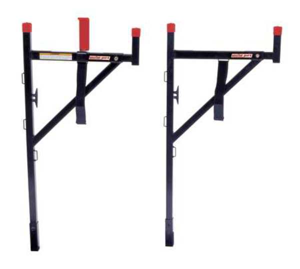 Truck Ladder Rack, Steel, 23 x3x57, Blk/Red