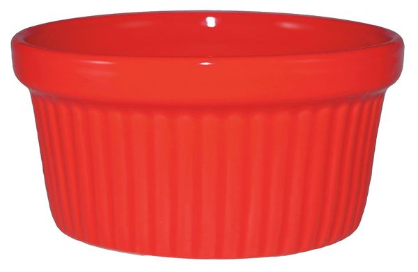 Fluted Ramekin, 4 Oz, Red, PK36