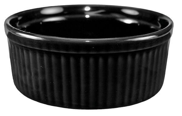 Fluted Ramekin, 6 Oz, Black, PK36
