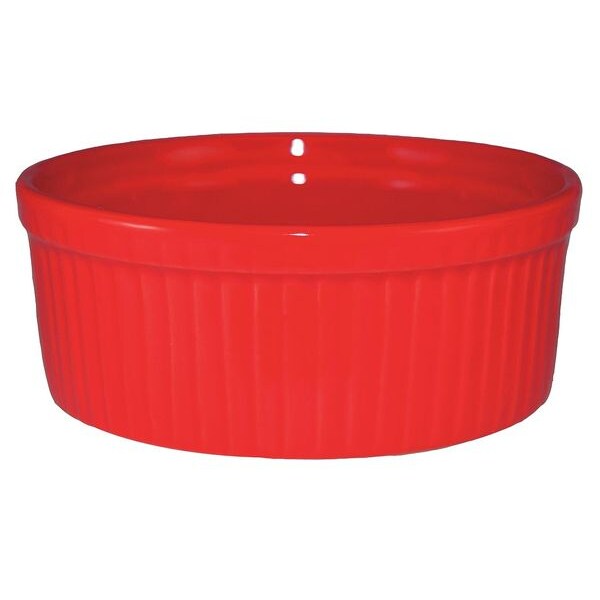 Fluted Ramekin, 6 Oz, Red, PK36