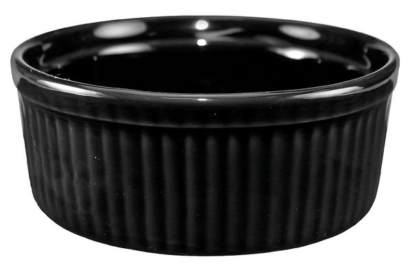 Fluted Ramekin, 8 Oz, Black, PK36