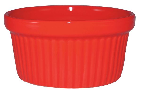 Fluted Ramekin, 3 Oz, Red, PK36
