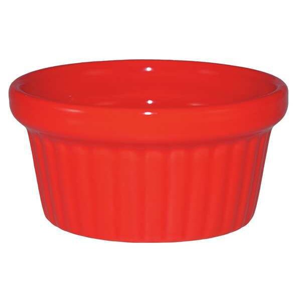 Fluted Ramekin, 2 Oz, Red, PK36