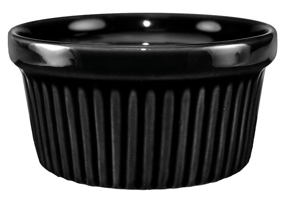 Fluted Ramekin, 3 Oz, Black, PK36