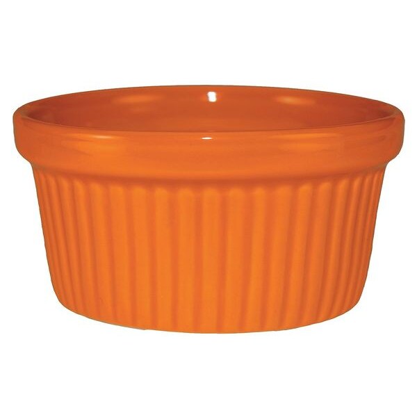 Fluted Ramekin, 8 Oz, Orange, PK36