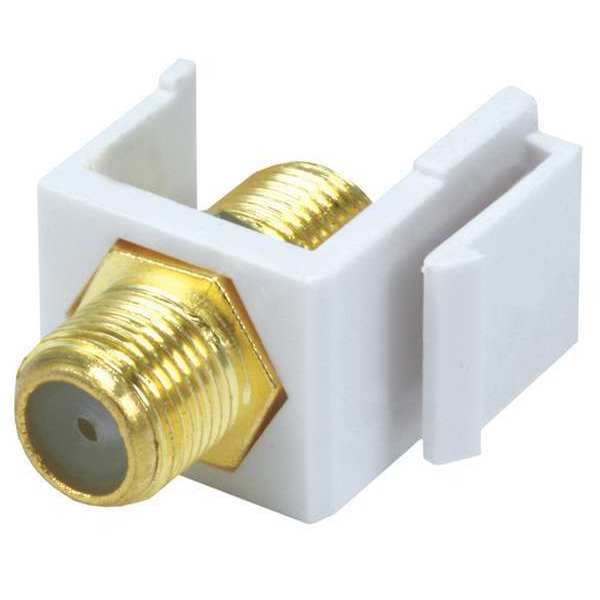 A/V Wallplate, F Type, White