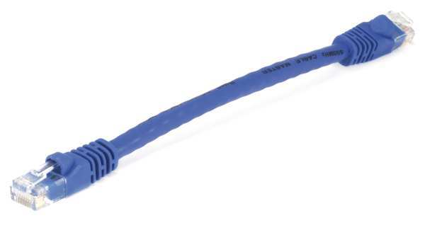 Ethernet Cable, Cat 6, Blue, 0.5 ft.