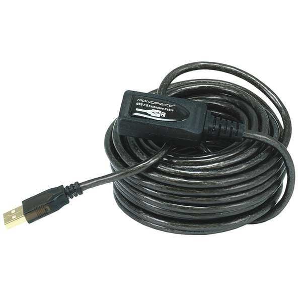 USB2.0 Active Ext.Cable, 32ft.L, Blk