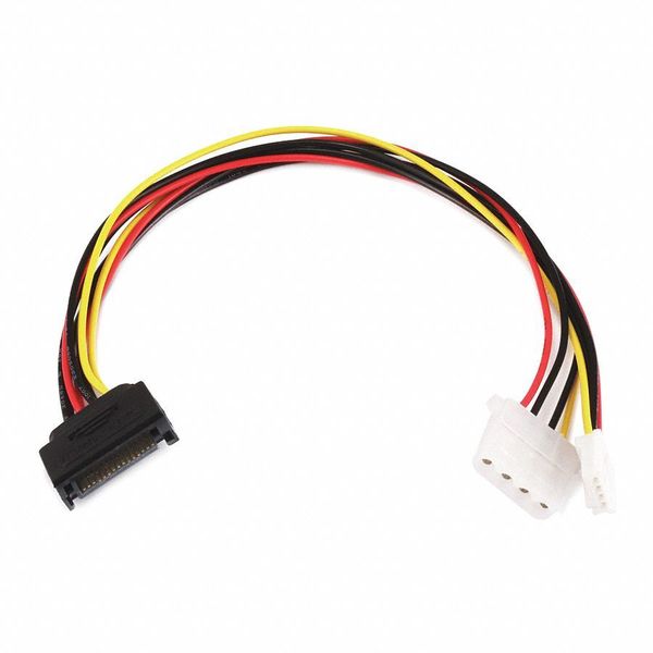 SATA(M)/Molex 4pin/4pin, Pwr Cable, 12in
