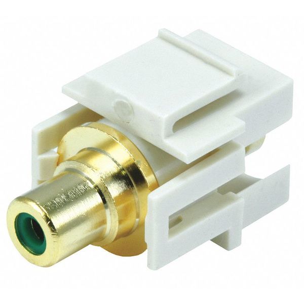 A/V Wallplate, RCA, Grn Ctr, Flush, Ivy