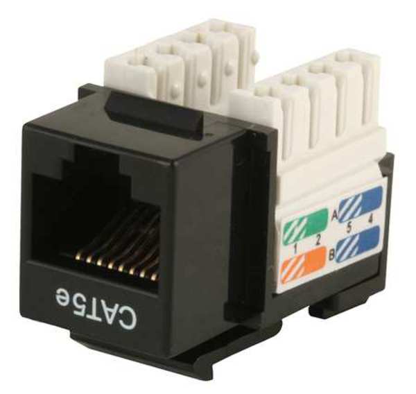 Datacom Jack, Cat5, Punch Down, Black