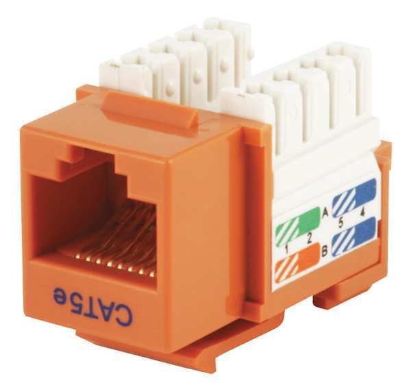 Datacom Jack, Cat5, Punch Down, Orange