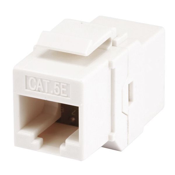 Datacom Jack, Cat5, Inline Coupler, White