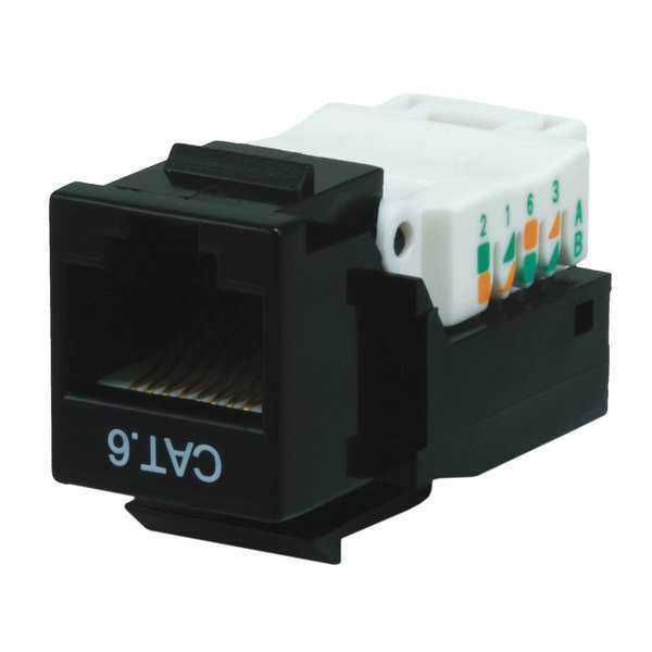 Datacom Jack, Cat6, Tooless, Black